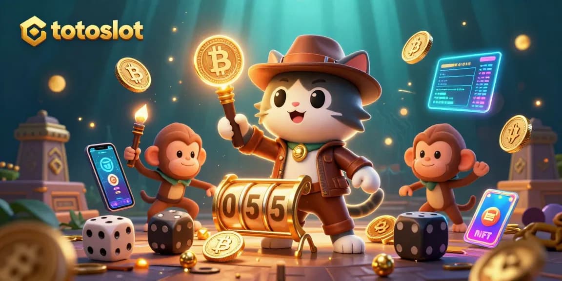 Spin the reels at totoslot as the adventurous cat discovers slot treasures!