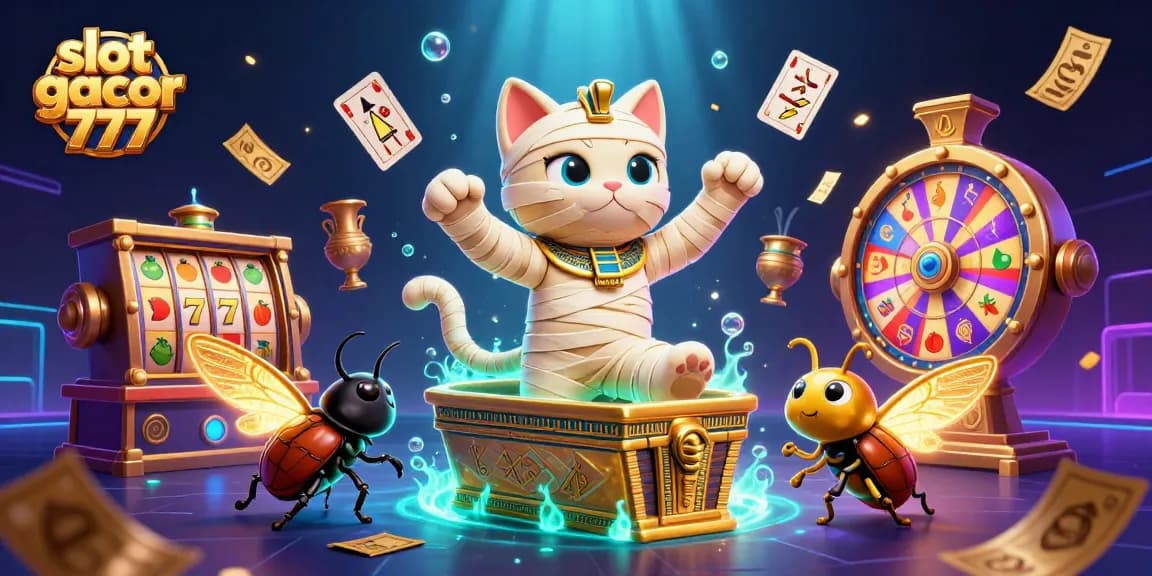 Spin the reels with slot gacor 777 as the Egyptian mummy awakens in a vibrant casino!