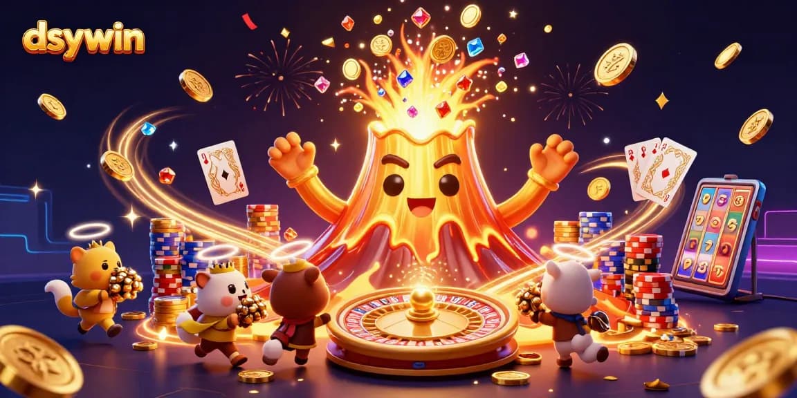 Maximize your gaming experience with dsywin's vibrant casino illustration featuring treasures and excitement.