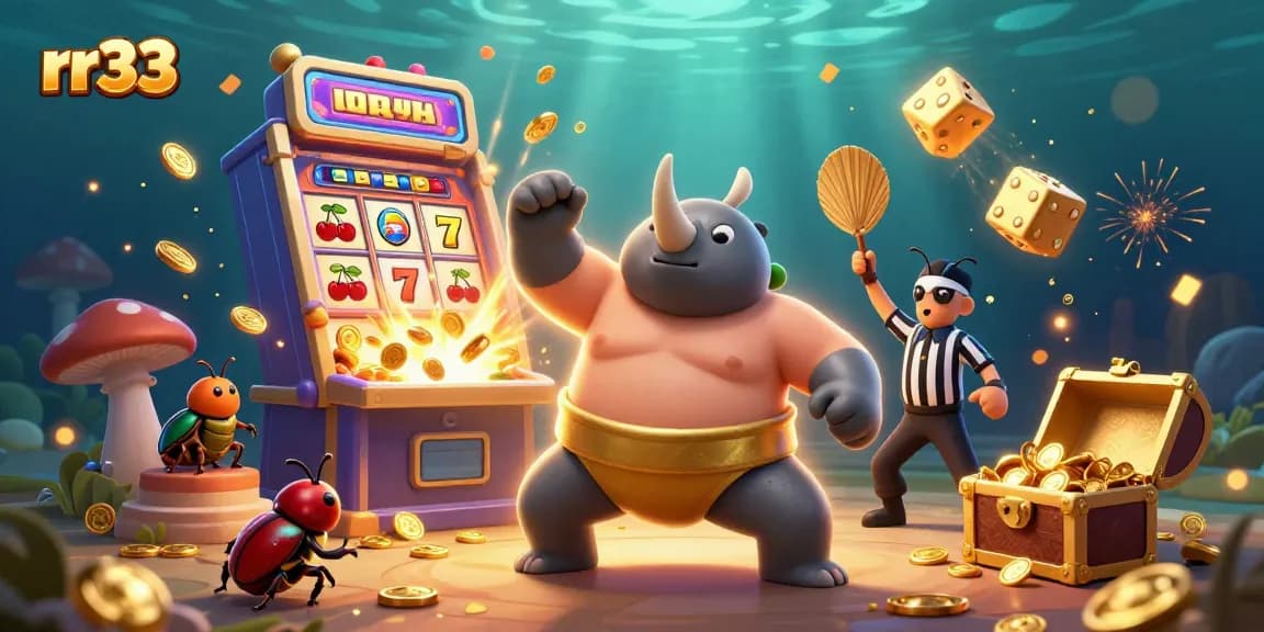 Experience thrilling wins at rr33 with an epic jackpot celebration featuring a sumo beetle champion.