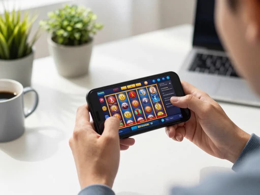 Engaging smartphone experience with slot depo 5k app showcasing a lively gaming session