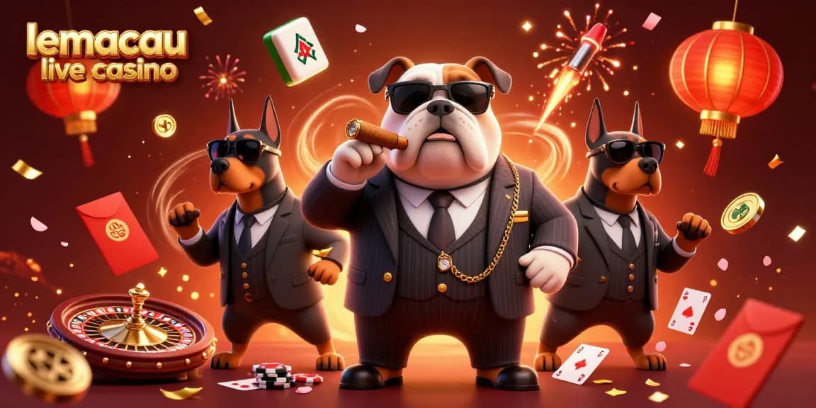 Experience the thrill of lemacau live casino with an extravagant 3D representation featuring vibrant gaming elements.
