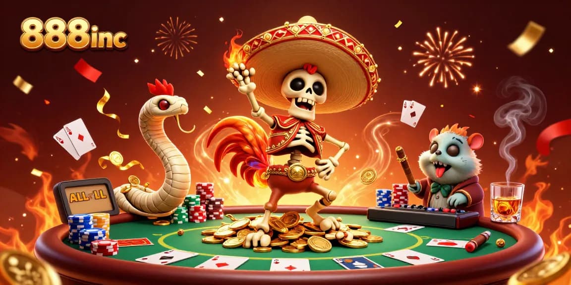 Experience thrilling victories at 888inc with our exciting casino games and colorful characters.