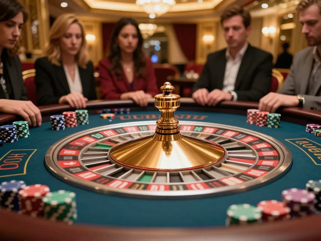 Players betting at the vibrant UU88 roulette table, experiencing the thrill of casino gaming.
