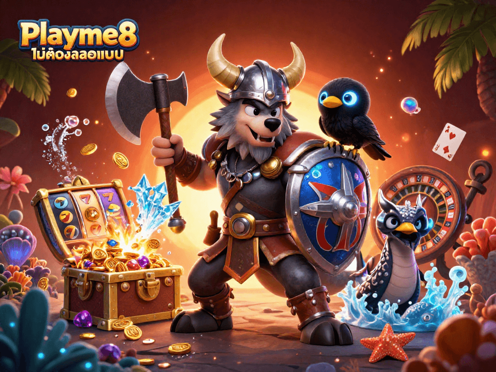 ภาพของการเล่นเกมคาสิโนออนไลน์จาก Playme8 ไม่ต้องโหลดแอป พร้อมด้วยวางเดิมพันที่สดใส