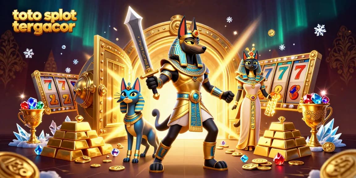 Experience thrilling wins with toto slot tergacor in a vibrant casino scene with ancient themes.