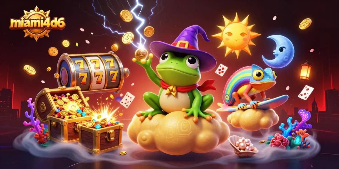 Experience thrilling gameplay at miami4d6 with excitement from golden coin storms and vibrant slot reels.