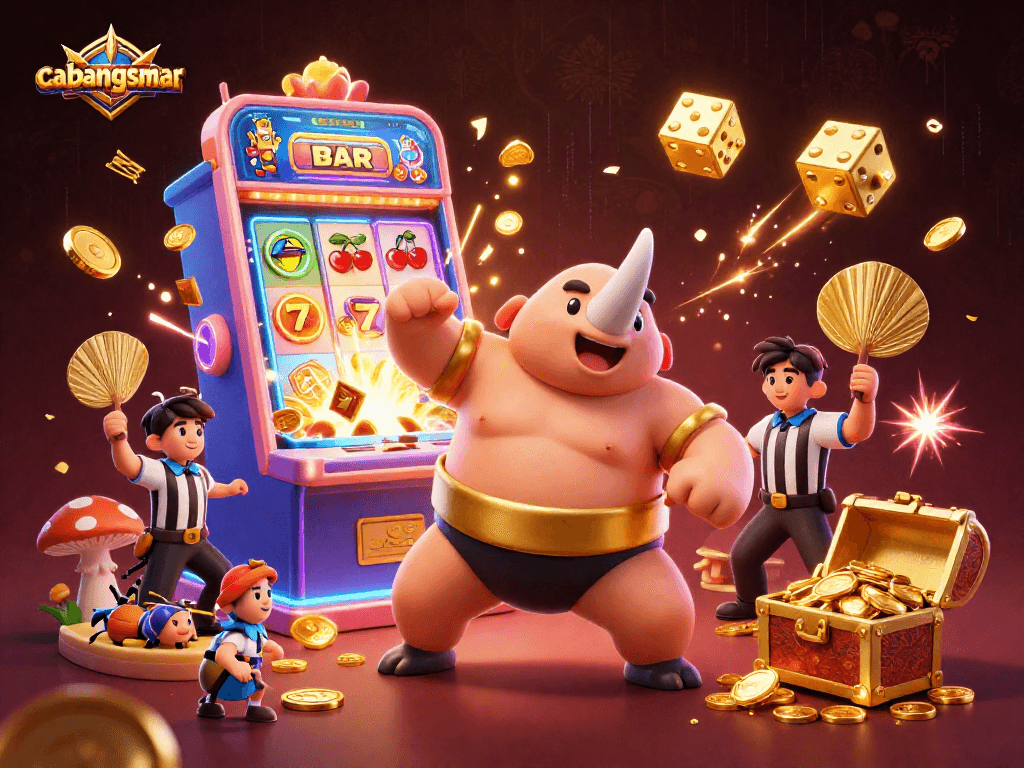 Cabangsemar menyajikan ilustrasi kasino 3D yang dinamis dan berwarna-warni, menampilkan keunikan permainan slot.