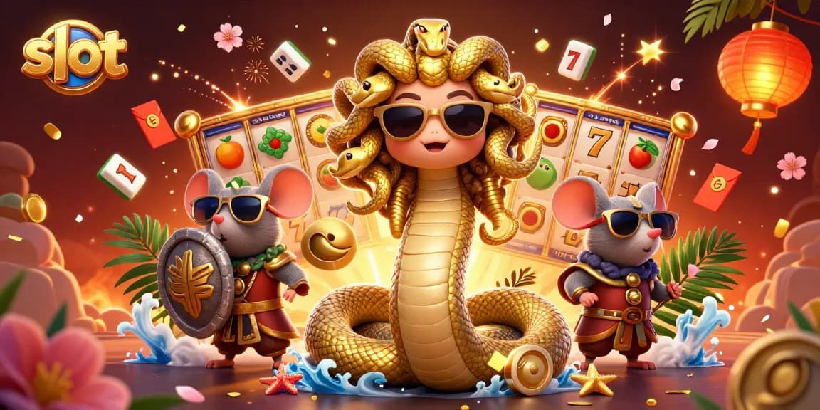 Menangkan slot dengan karakter Medusa, mouse pejuang, dan elemen judi yang berkilau.