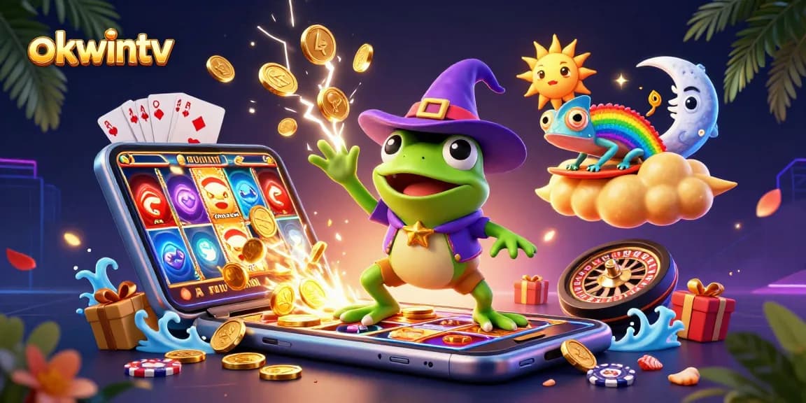 Experience thrilling gameplay with okwintv's immersive slots and gaming features in vibrant 3D art.