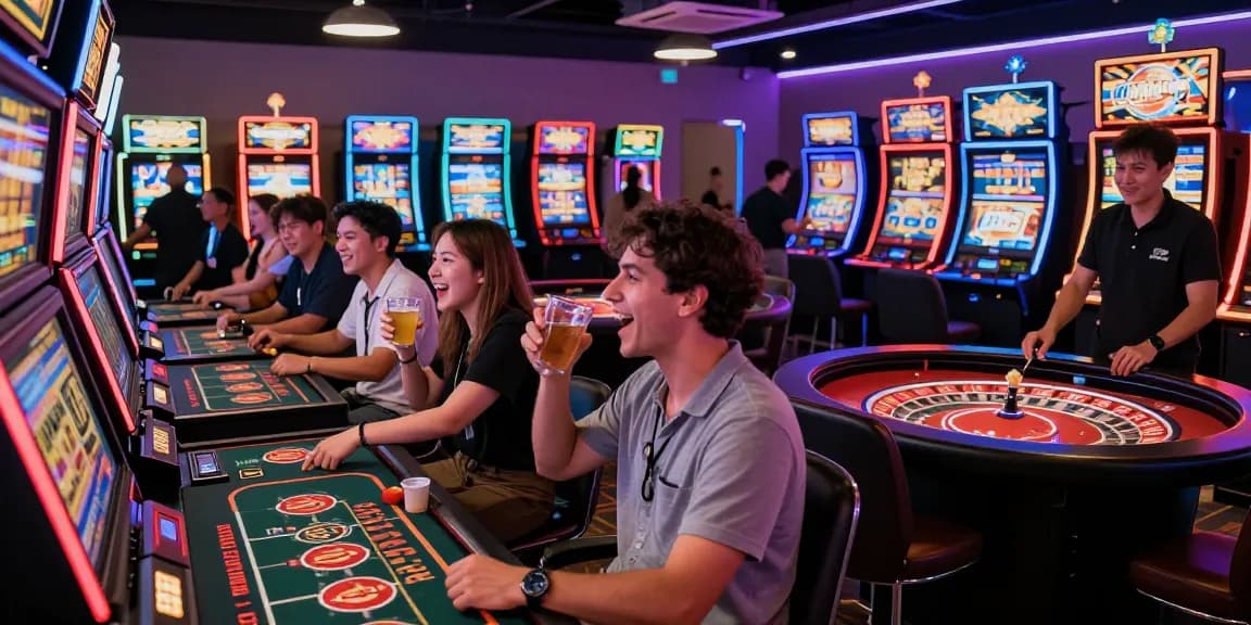 https://honda555.net/ suasana lounge permainan yang energik dengan pemain bersemangat di slot mesin.
