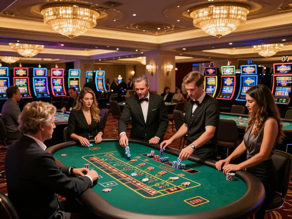 Players enjoying exciting table games at 789club casino, showcasing dynamic gameplay and vibrant atmosphere.