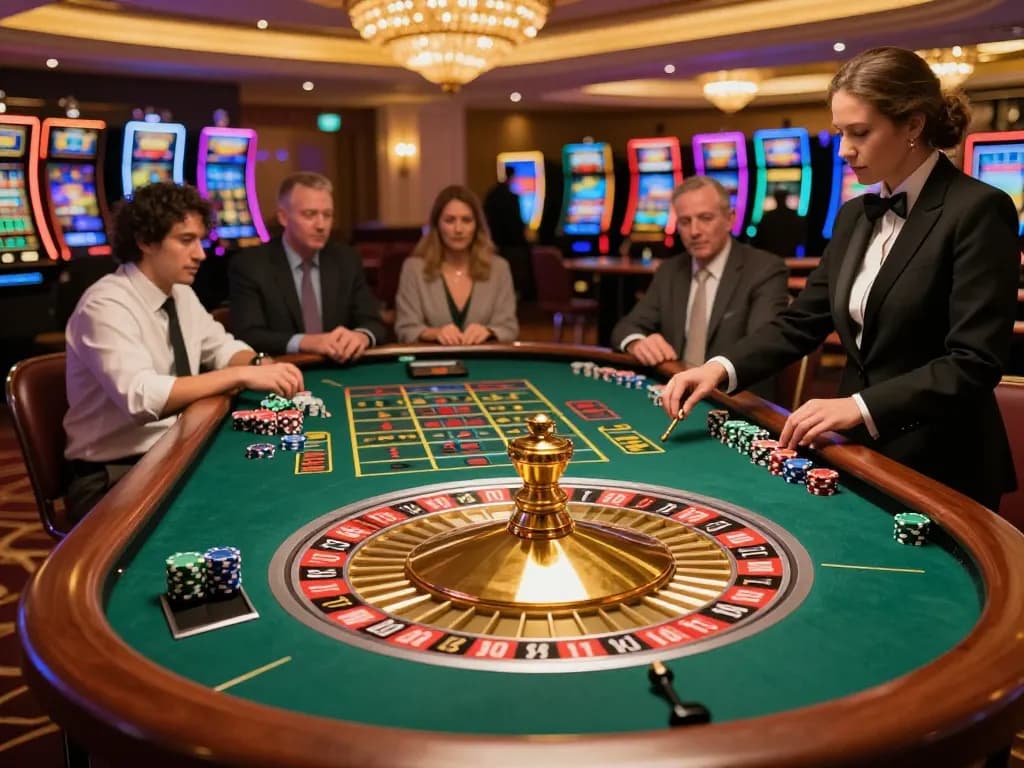 Experience the excitement of mb88 roulette gameplay surrounded by luxury and vibrant ambiance.