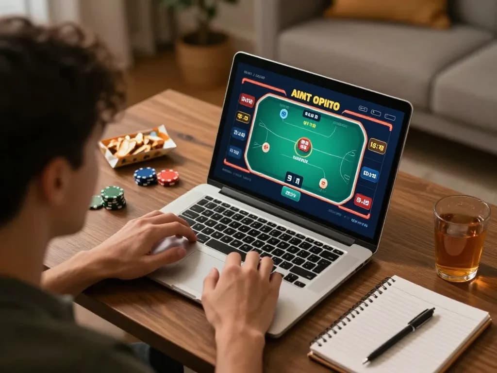 Engaging in online sports betting at home, analyzing strategies with 68win for a winning edge.