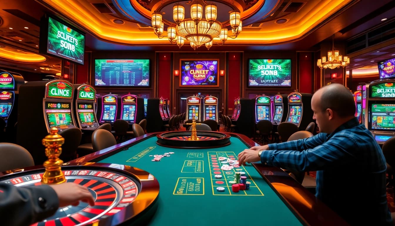 Experience the thrill of gaming at XX88, featuring dynamic casino tables and vibrant gaming elements.