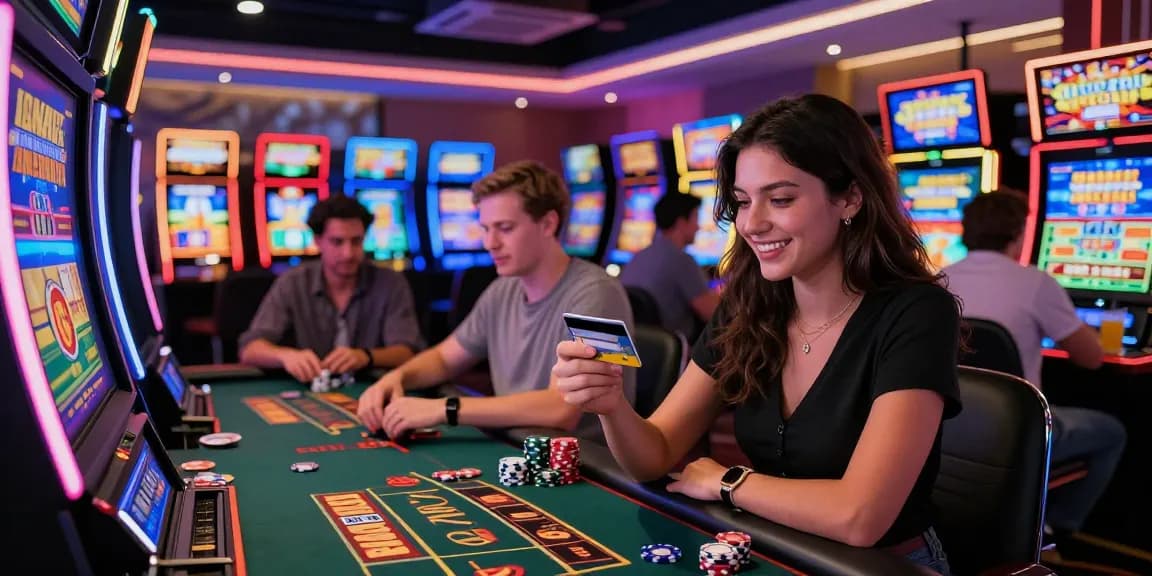 Exciting credit card casino scene with lively players and vibrant game displays at https://concordeatfilton.org.uk/ showcasing modern gaming experience.