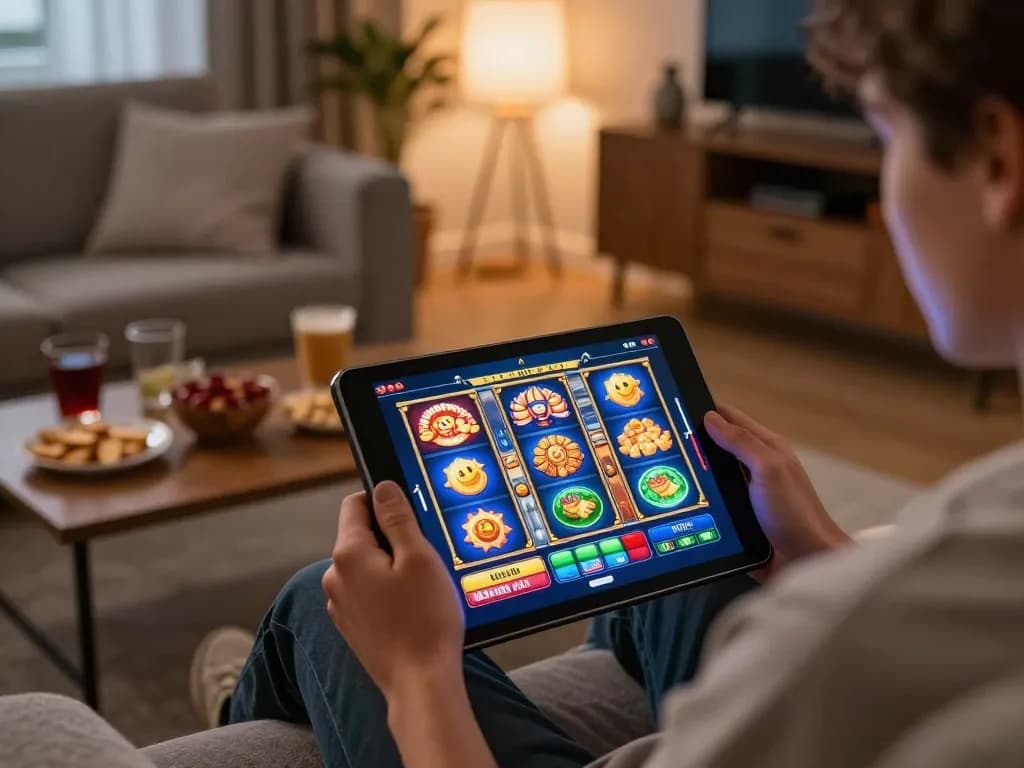Spin the reels on situs slot while enjoying a cozy home atmosphere with snacks and drinks.