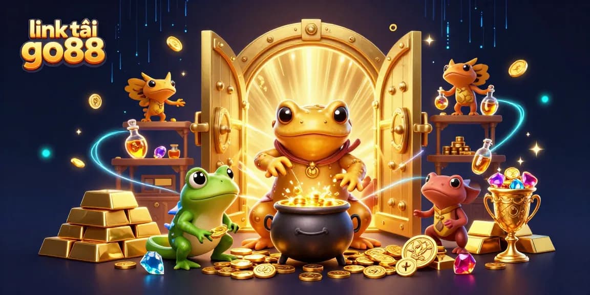 Earn big with link tải go88 while enjoying thrilling casino games in this vibrant illustration.