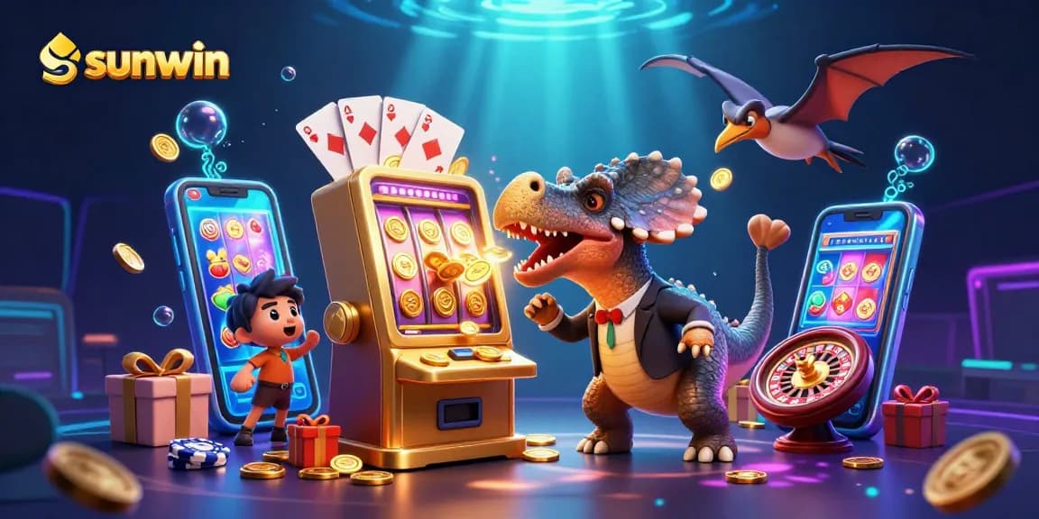 Experience the thrill of sunwin with a pachycephalosaurus jackpot scene, capturing golden coins in an exciting casino setup.