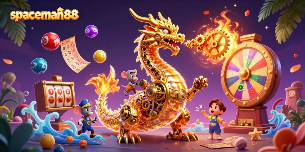 Experience thrilling gameplay with spaceman88 amidst dynamic casino elements and vibrant illustrations.
