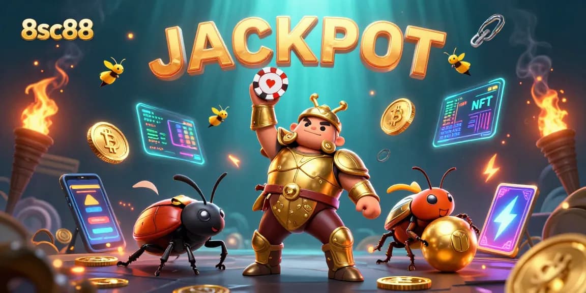 Engage in thrilling gameplay at 8sc88 with dynamic illustrations and vibrant casino elements.