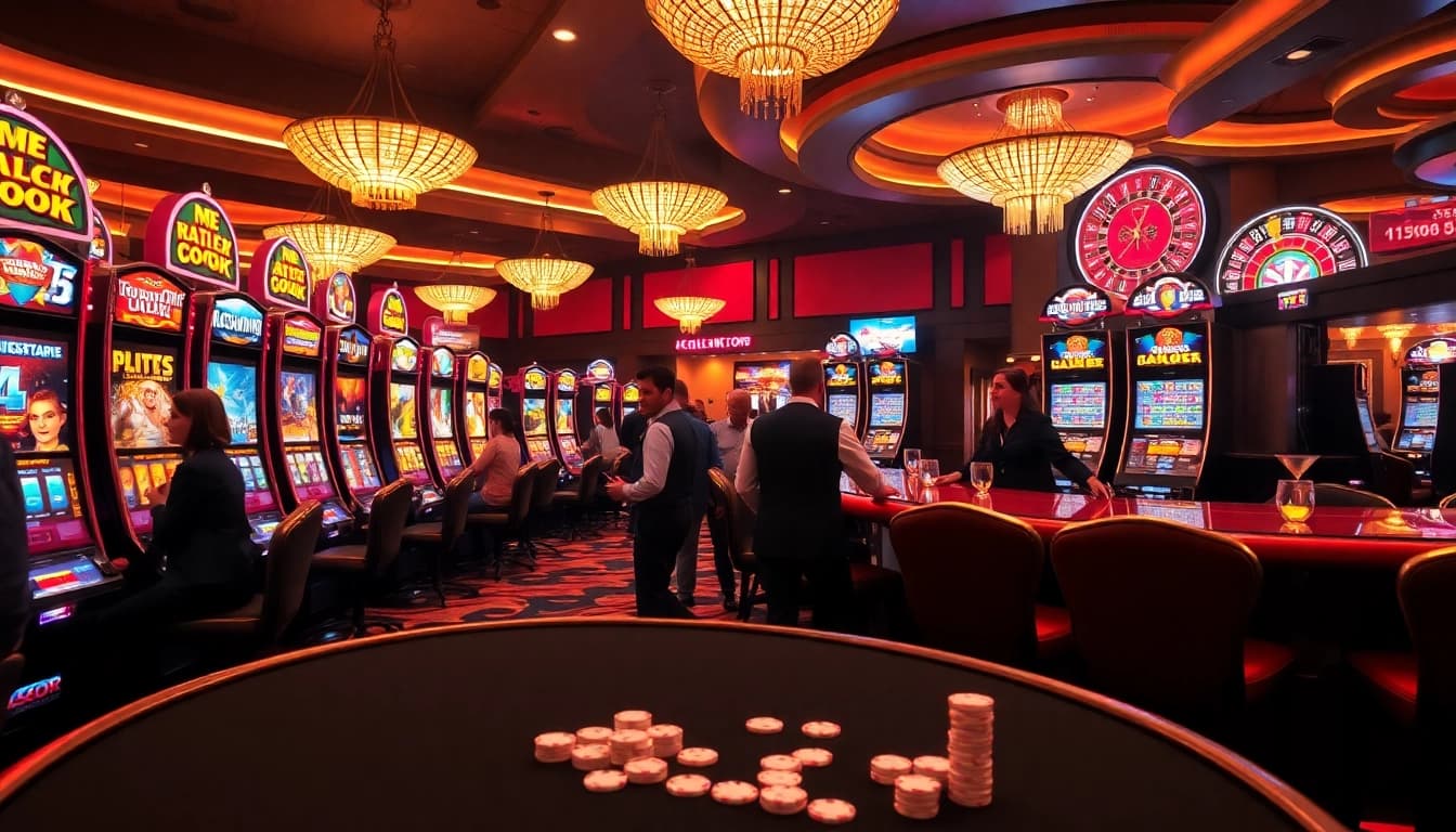 Experience the thrill of slot gacor actions in a vibrant casino setting.