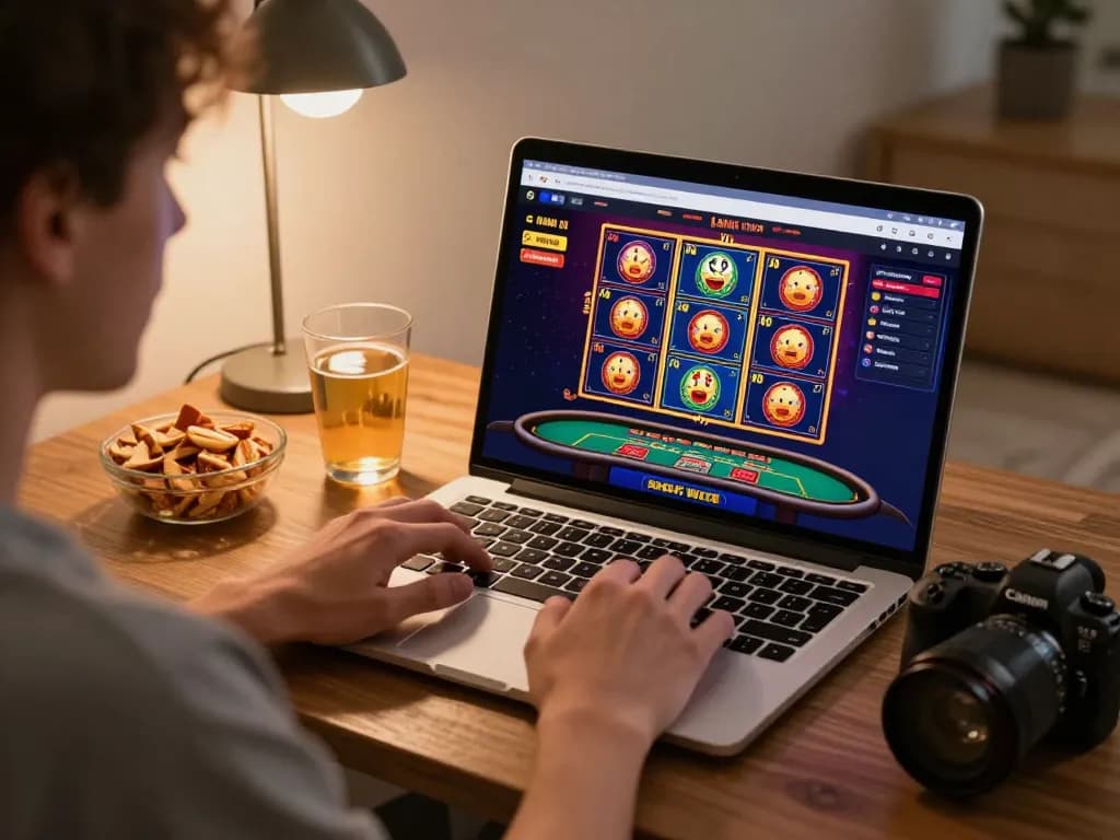 Engaging online gaming session with data sgp displayed on laptop screen.