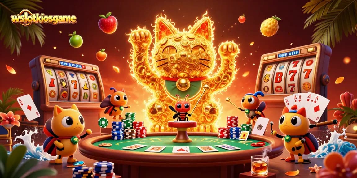 Menangkan jackpot di wslotkiosgame dengan simbol-simbol kasino yang menakjubkan dan suasana yang ceria.