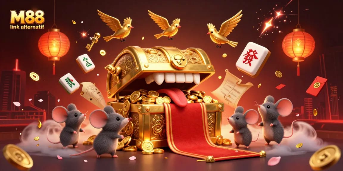 M88 link alternatif offers an immersive gambling experience with treasure chests and adventure elements enticing players.