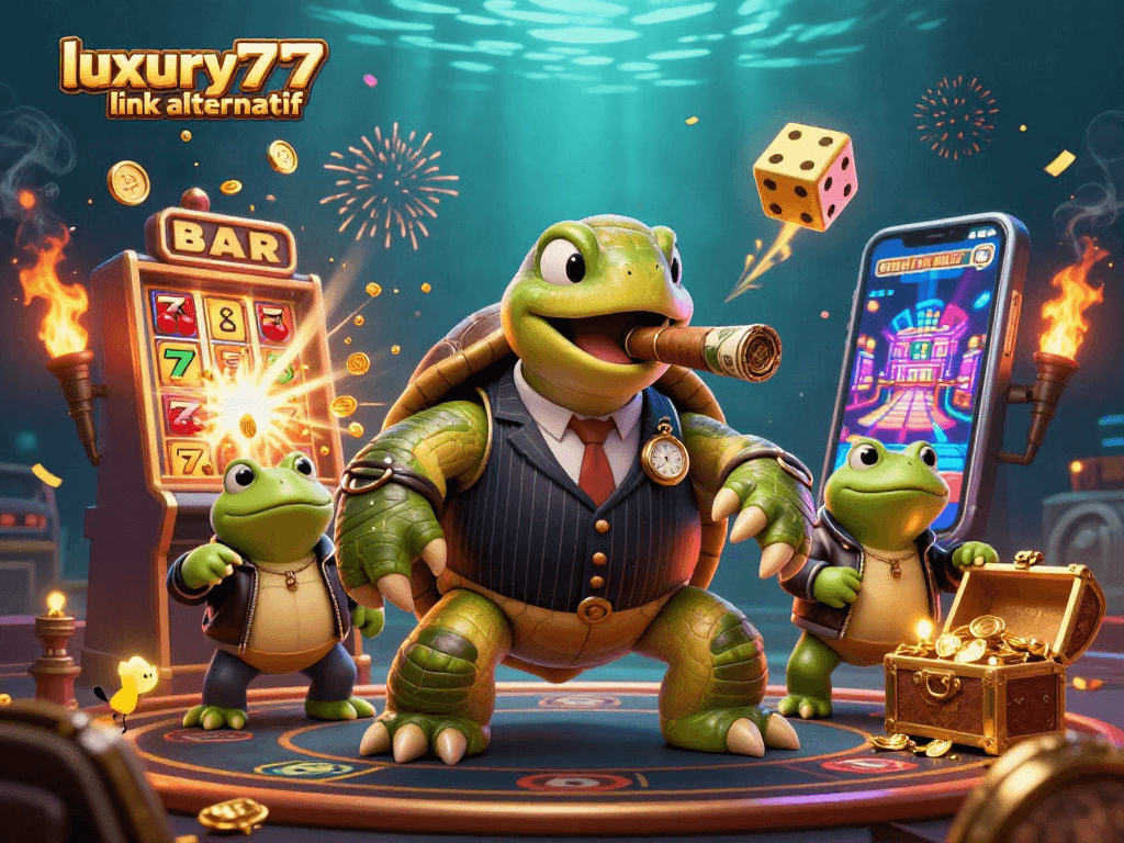 Menghadirkan luxury777 link alternatif dengan karakter kartun 3D di dunia kasino penuh belantara, menampilkan jackpot koin dan atribut mewah.