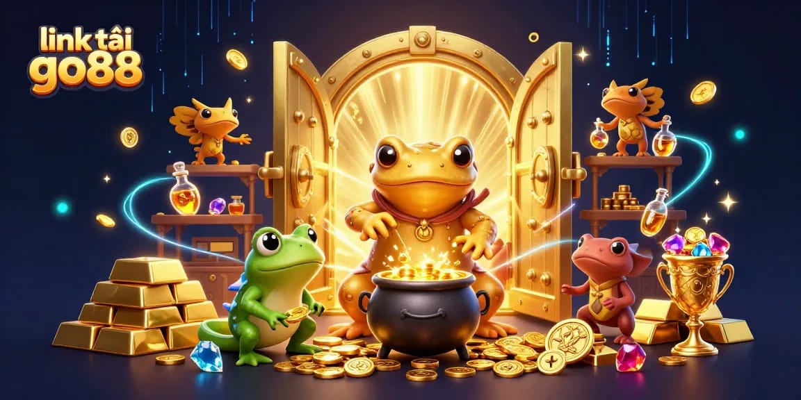 Earn big with link tải go88 while enjoying thrilling casino games in this vibrant illustration.