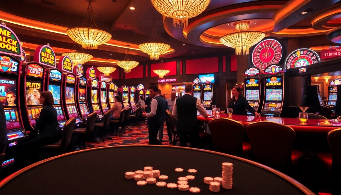 Experience the thrill of slot gacor actions in a vibrant casino setting.