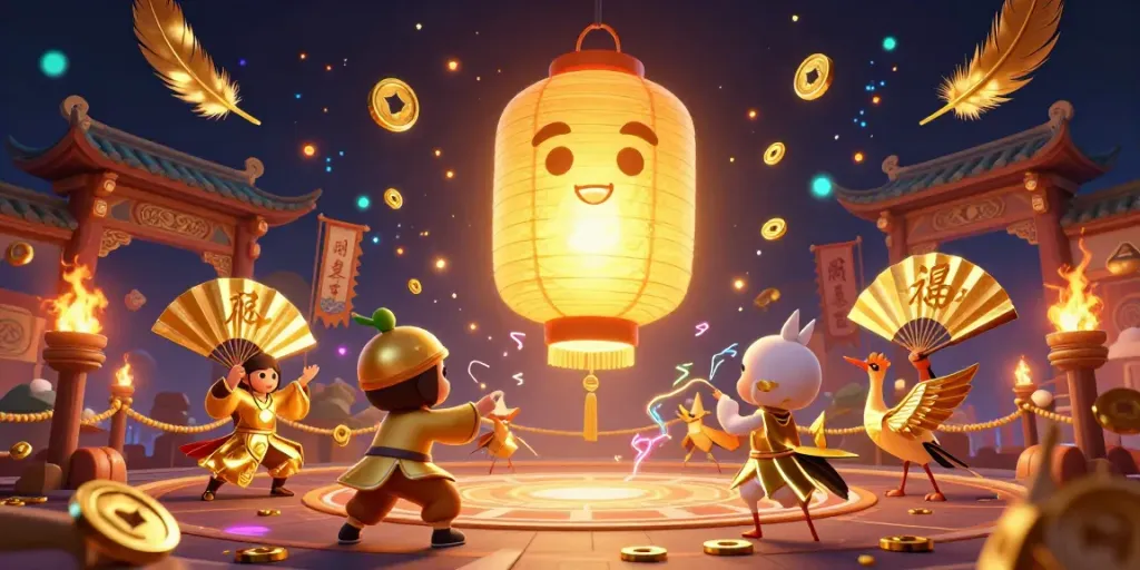 Experience the excitement of xx88 with a vibrant 3D casino scene featuring golden lanterns, warriors, and dynamic visuals.