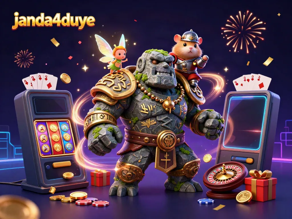 JANDA4DUYE menciptakan pengalaman bermain slot online yang unik dengan golem penjaga dan si peri ajaib.