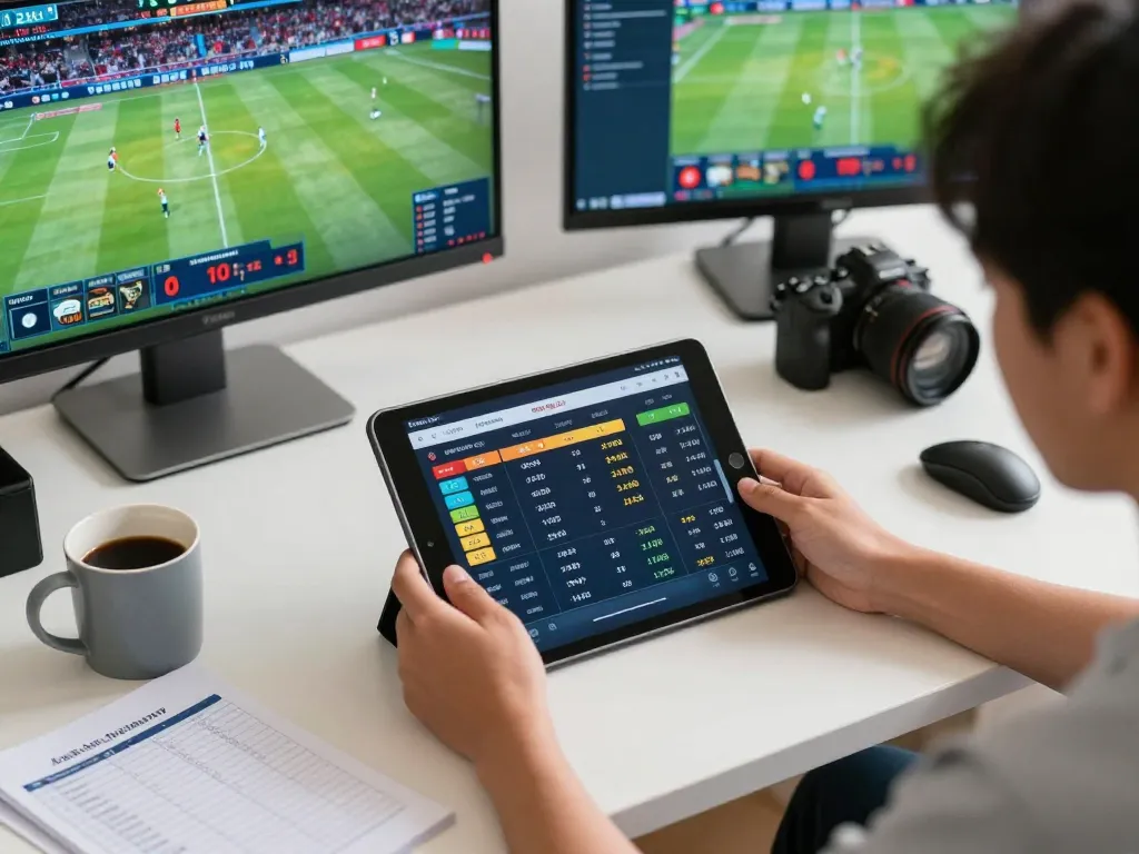 Watch keo nha cai 5 odds rise as a person places a strategic bet online.