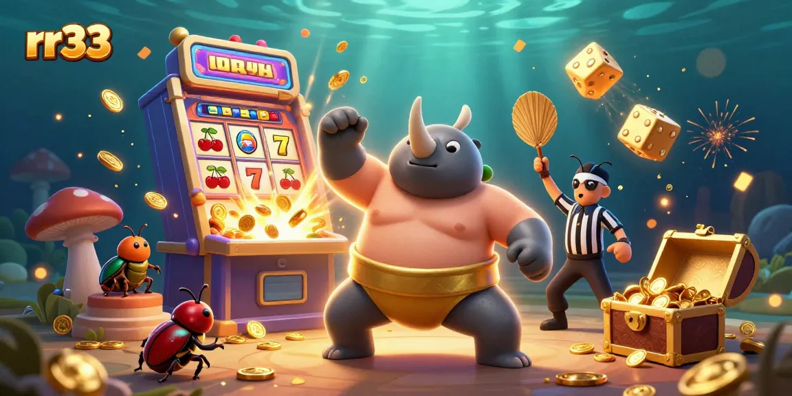 Experience thrilling wins at rr33 with an epic jackpot celebration featuring a sumo beetle champion.