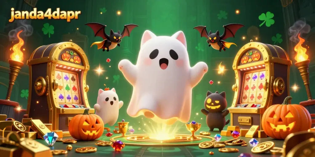 Menangkan jackpot di janda4dapr dengan hantu kucing dan kelelawar dalam kasino menakutkan.