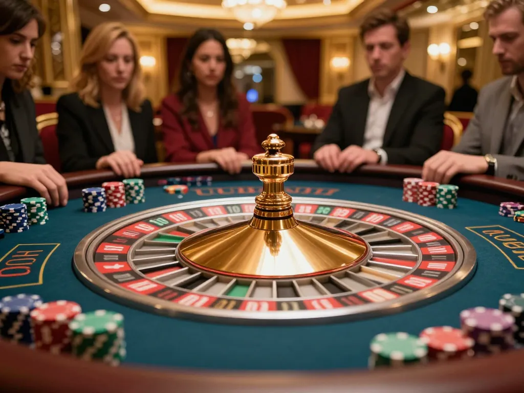 Players betting at the vibrant UU88 roulette table, experiencing the thrill of casino gaming.