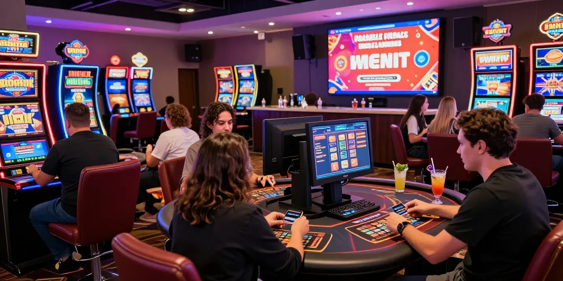 Engaging scene showcasing players at credit card casinos in the UK, highlighting https://dentalgroups.co.uk with vibrant gaming tables and lively atmosphere.