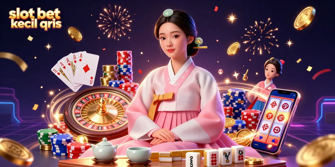 Experience the excitement of slot bet kecil qris with vibrant imagery of coins, cards, and digital elements.