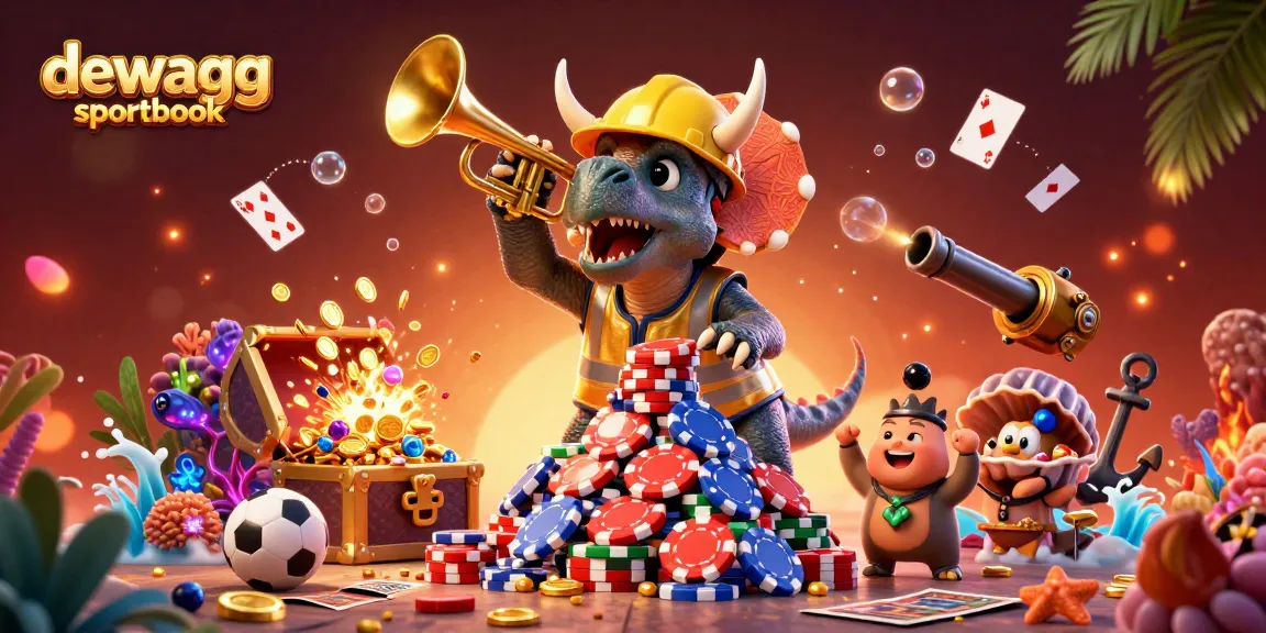 Engage with dewagg sportbook's exciting sports betting scene featuring lively characters.