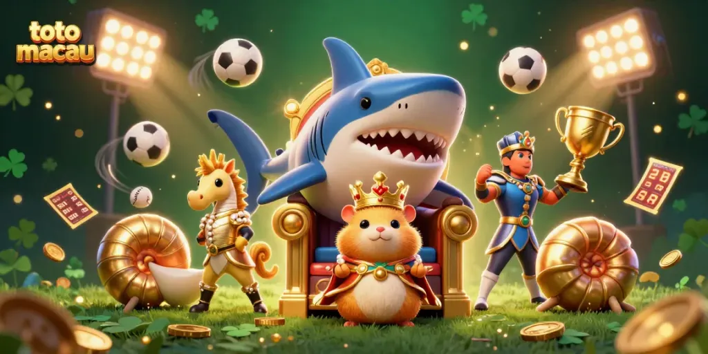 Menampilkan toto macau dalam ilustrasi 3D, dengan elemen permainan yang dinamis dan menarik.
