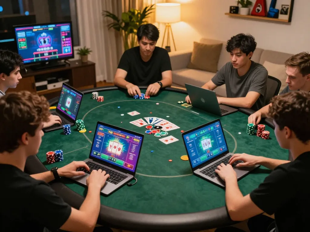 Players engage in online poker gaming on TG88, showcasing dynamic gameplay and excitement.