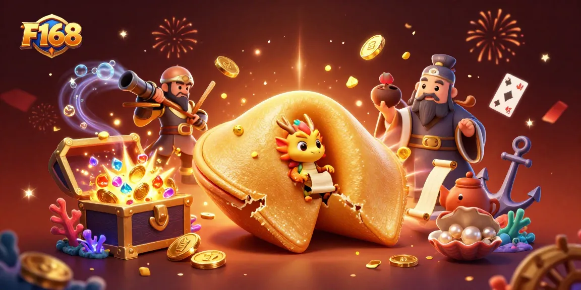 Engage in thrilling gameplay at F168 with vibrant golden elements and dynamic casino characters.