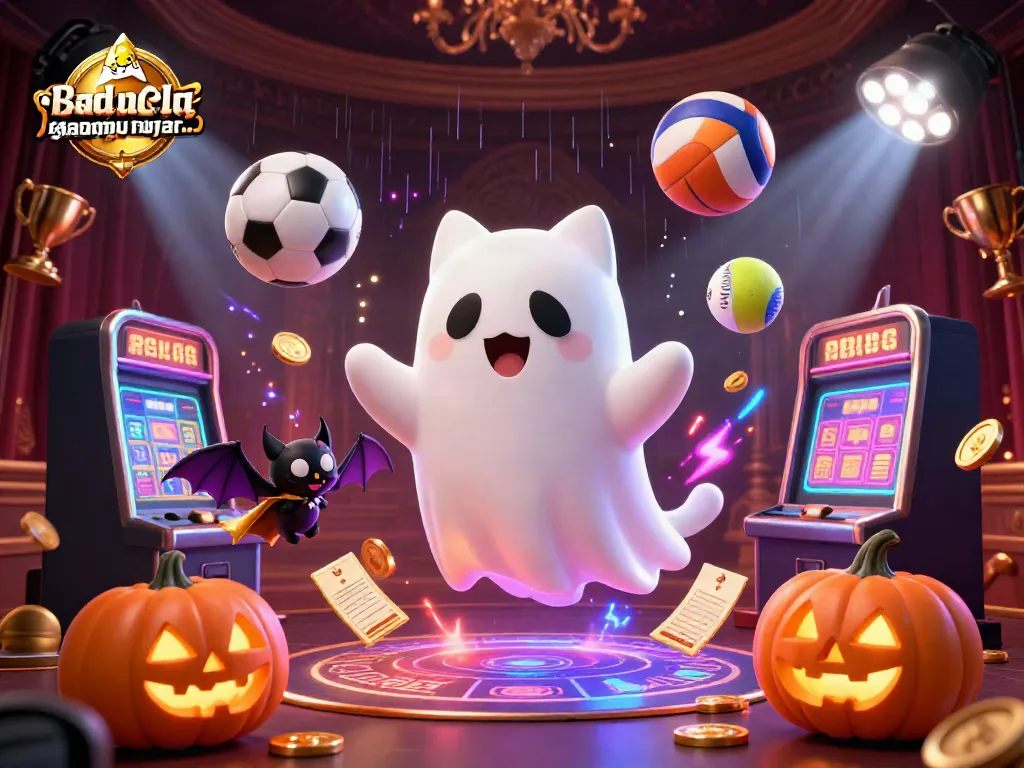 Engage with the thrilling ambiance of the casino through vibrant illustrations of the ghost cat and bat, embodying jangan order kalo ga mampu bayar..
