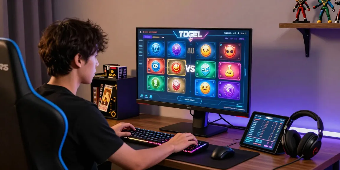 Engaged player betting in a vibrant TOGEL ONLINE gaming environment with colorful graphics and immersive atmosphere.