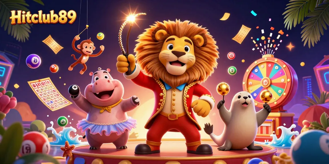 Experience dynamic casino fun with Hitclub89 featuring lively characters and exciting gambling elements.