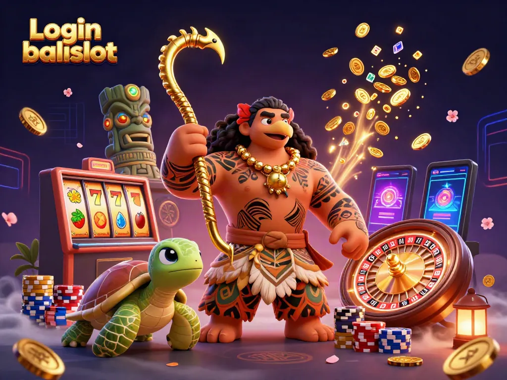 Experience thrilling wins with the Login balislot as vibrant casino elements come to life in this captivating illustration.