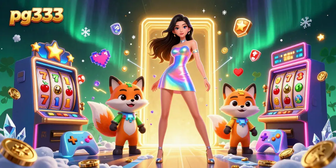Experience the vibrant and dynamic pg333 casino scene featuring dazzling slot machines and interactive elements.