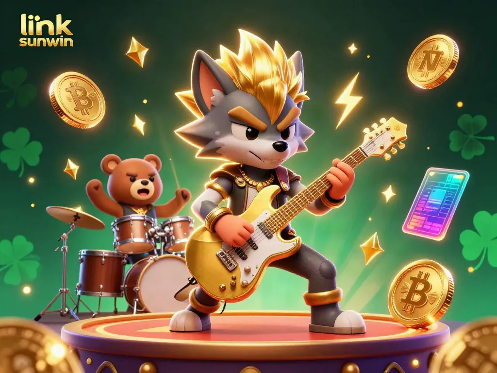 Engage in the thrilling world of gambling with the vibrant link sunwin casino scene showcasing unique characters.